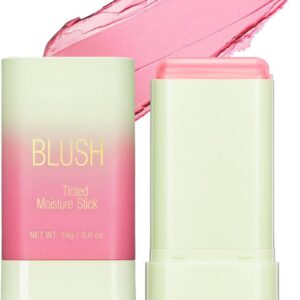 Tewiaii Blush Stick, Natural Blush Cream for Cheeks Eyes Lips, Long Lasting Waterproof