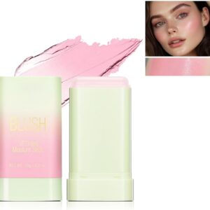 Tewiaii Blush Stick, Natural Blush Cream for Cheeks Eyes Lips, Long Lasting Waterproof